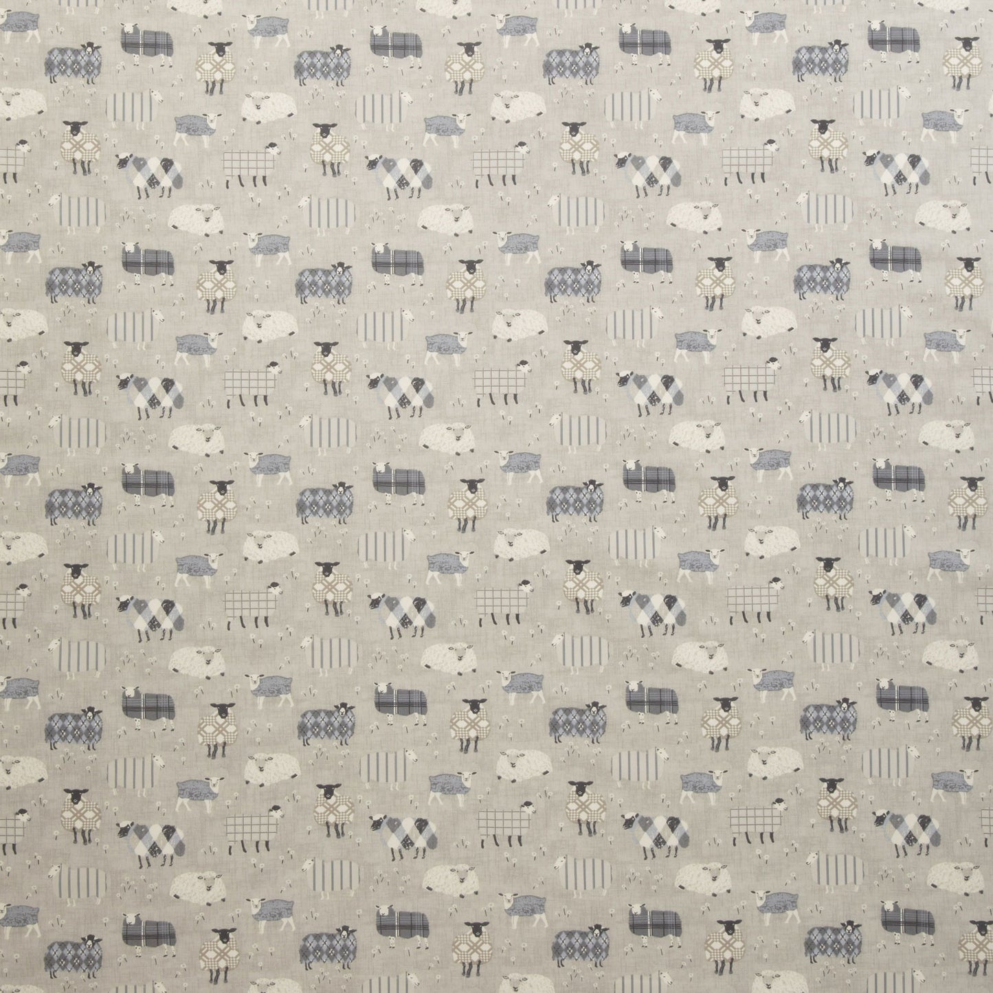 Baa Baa Charcoal PVC Wipe Clean Tablecloth
