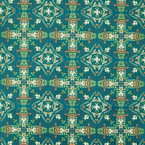Emerald Forest Teal Velvet
