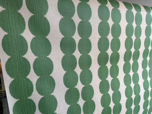 Emerald Green and Cream PVC Wipe Clean Tablecloth