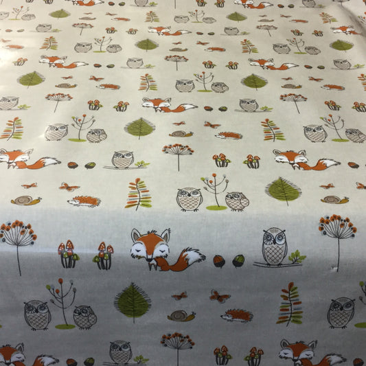 Woodland Fox PVC Wipe Clean Tablecloth