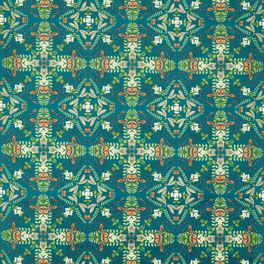 Emerald Forest Teal Velvet